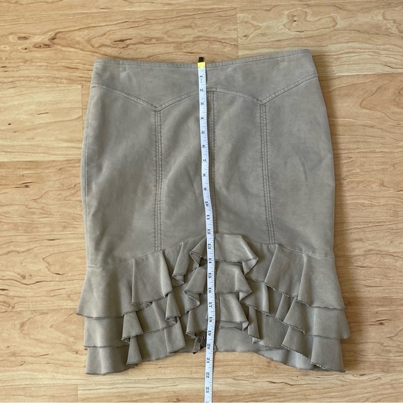 |Roberta Scarpa| Vintage Suede Ruffled Tiered Skirt Woman’s Size 8 - Picture 8 of 10